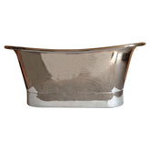 Straight Base Copper Bathtub Full Nickel Finish 1500mm