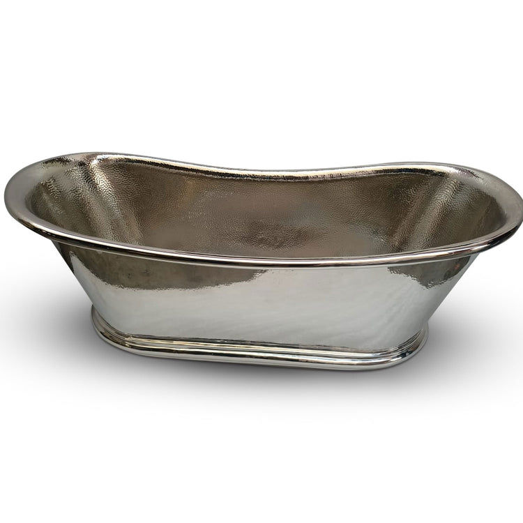 Copper Bathtub Nickel Inside Nickel Outside Hammered 70 x 29 x 27