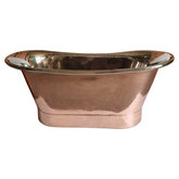 Straight Base Copper Bathtub Nickel Inside 1500mm