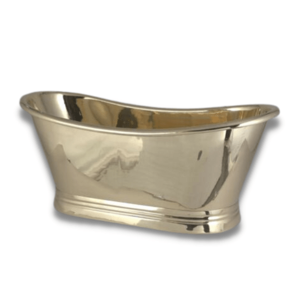 Brass Bathtub Rolled Pipe Top Full Polished Brass Finish