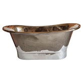 Straight Base Copper Bathtub Full Nickel Finish 1500mm