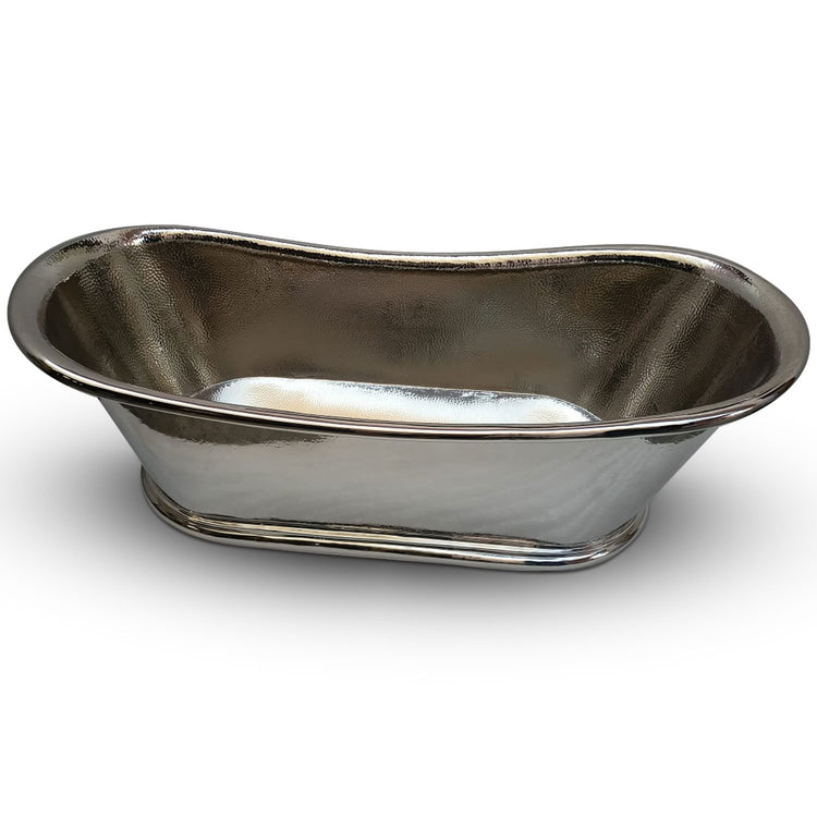 Copper Bathtub Nickel Inside Nickel Outside Hammered 70 x 29 x 27