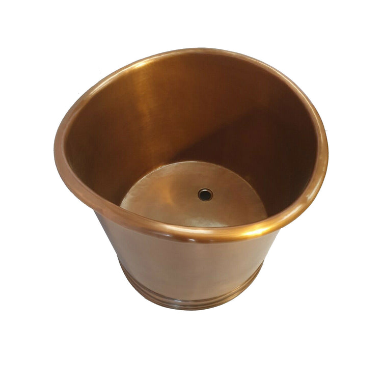 Japanese Style Smooth Plain Antique Finish Copper bathtub