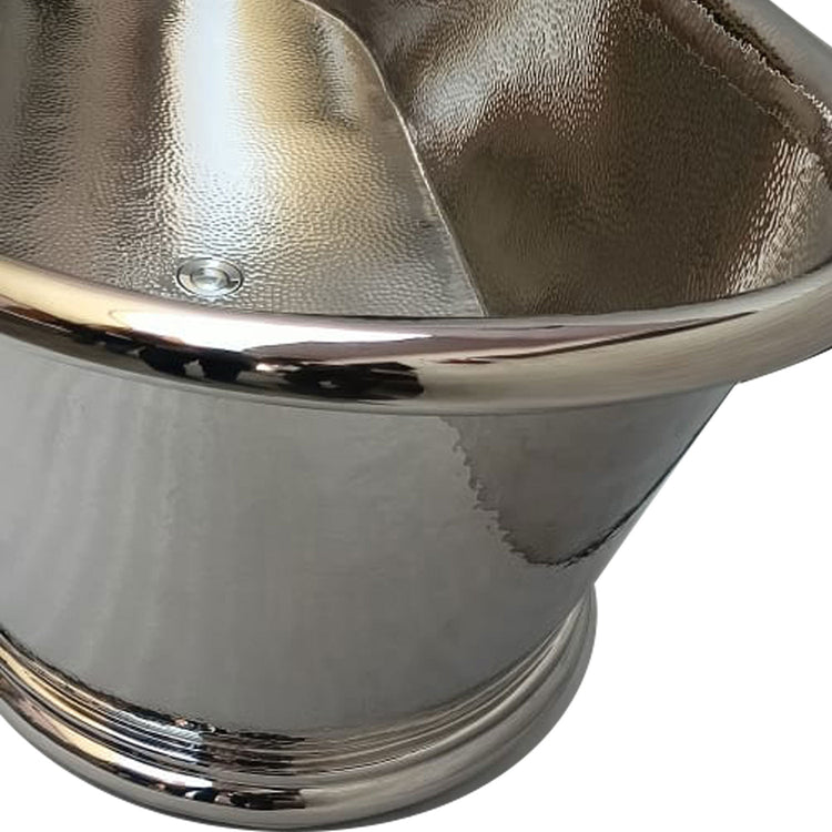 Copper Bathtub Nickel Inside Nickel Outside Hammered 70 x 29 x 27
