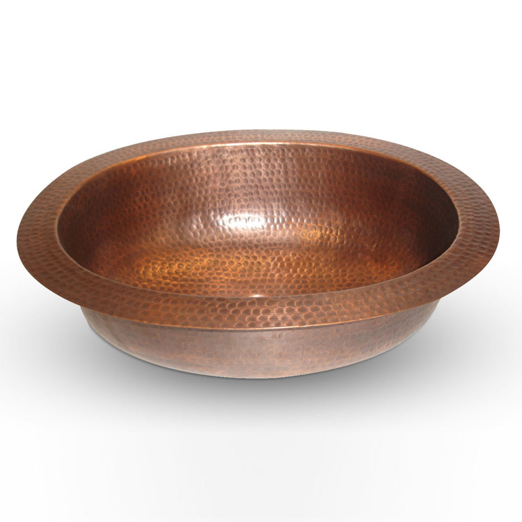 Oval Hammered Copper Sink