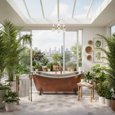 Copper Clawfoot Tub Nickel Interior Antique Hammered Copper Exterior Double Slipper