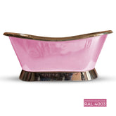 Slanting Base Copper Bathtub Nickel Inside & on Base RAL 4003 Exterior
