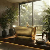 Straight Base Brass Bathtub Full Polished Brass Finish