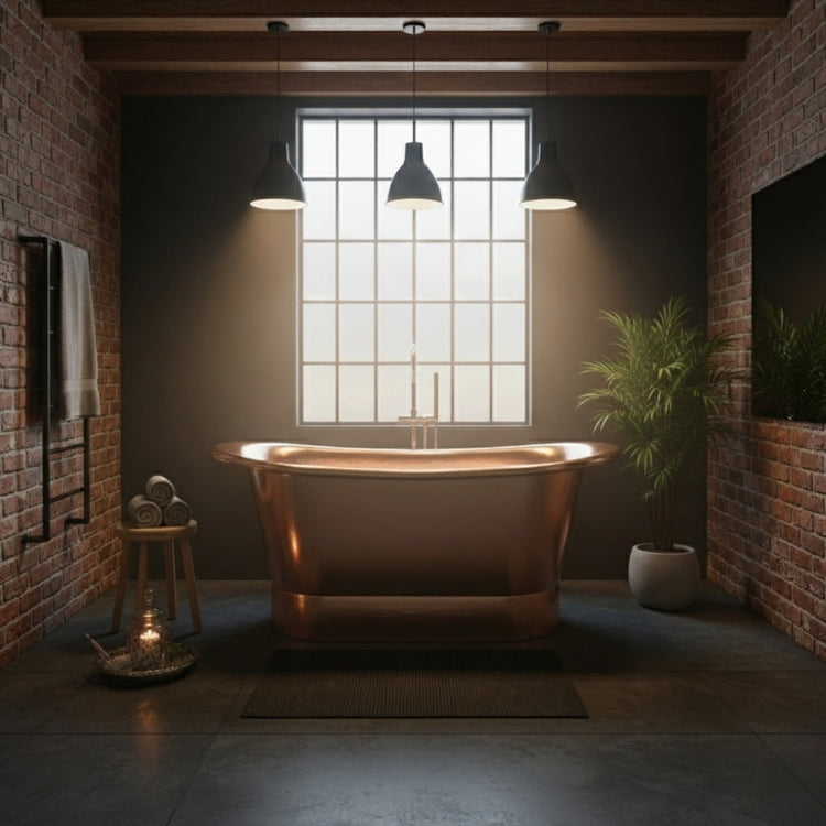 Straight Base Copper Bathtub Full Copper 1500mm