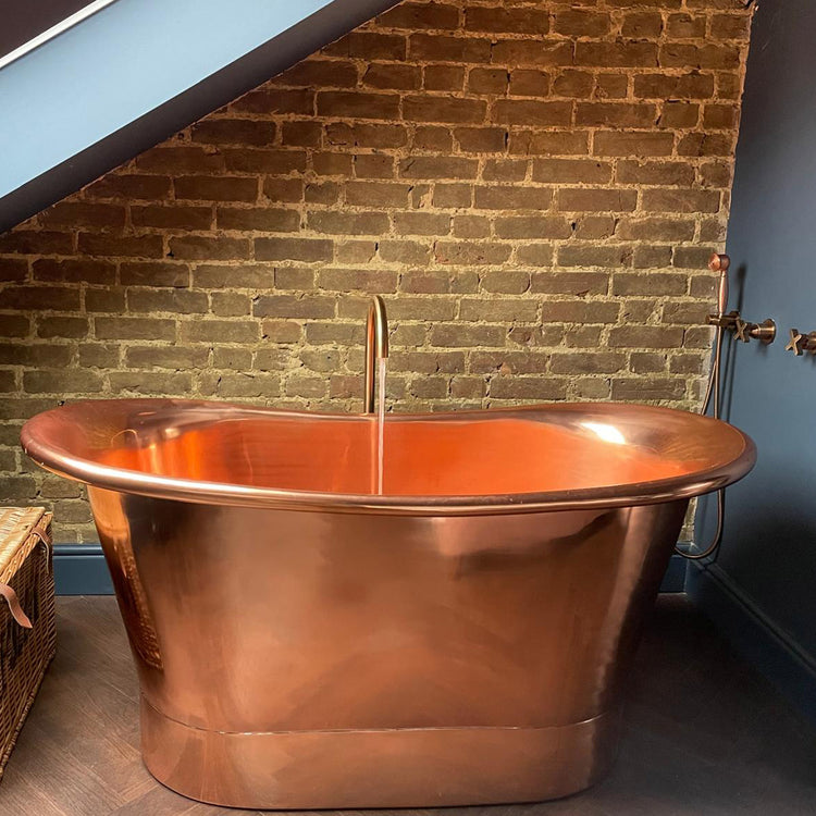 Straight Base Copper Bathtub Full Copper 1500mm