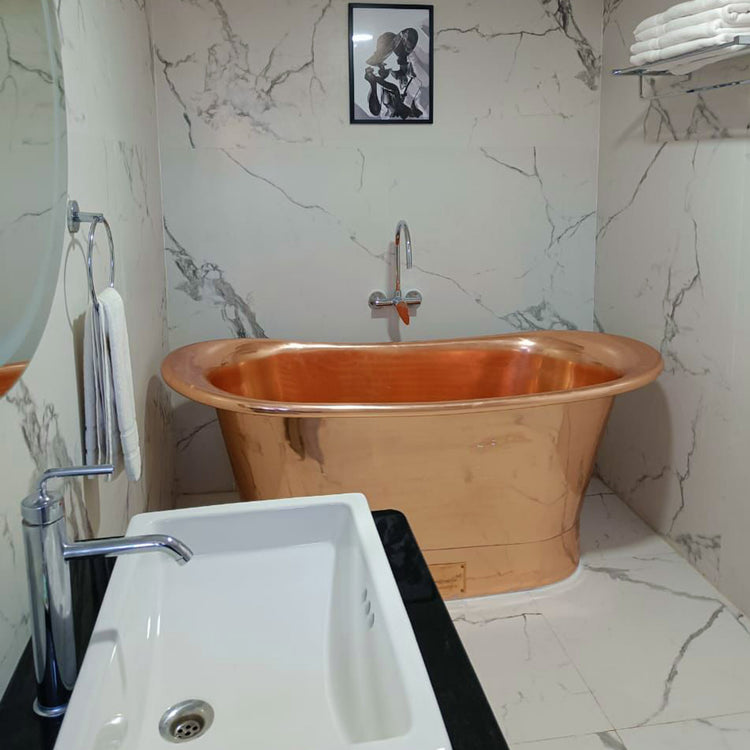 Straight Base Copper Bathtub Full Copper 1500mm