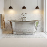 Straight Base Stainless Steel Bathtub Full Steel Finish