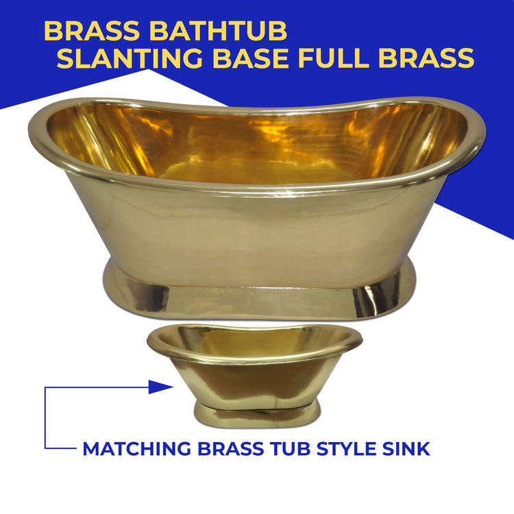 Brass Bathtub + Sink Full Brass