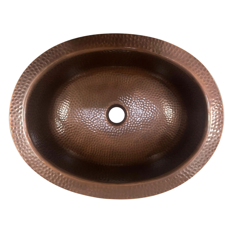 Oval Hammered Copper Sink