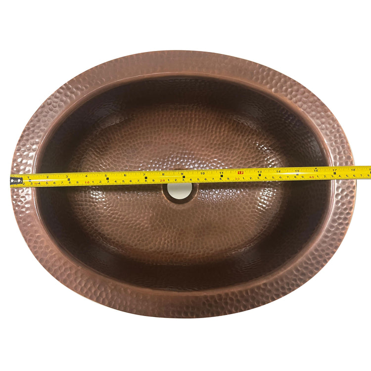 Oval Hammered Copper Sink