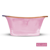 Straight Base Copper Bathtub Polished Copper Interior & RAL4003 Exterior