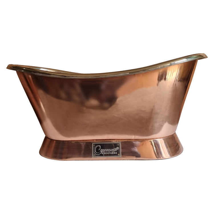 Slanting Base Copper Bathtub Nickel Interior-1500 mm
