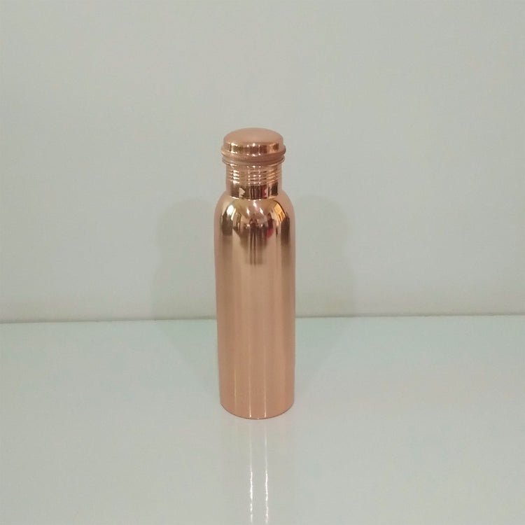 Copper Water Bottle Shiny Polish Finish