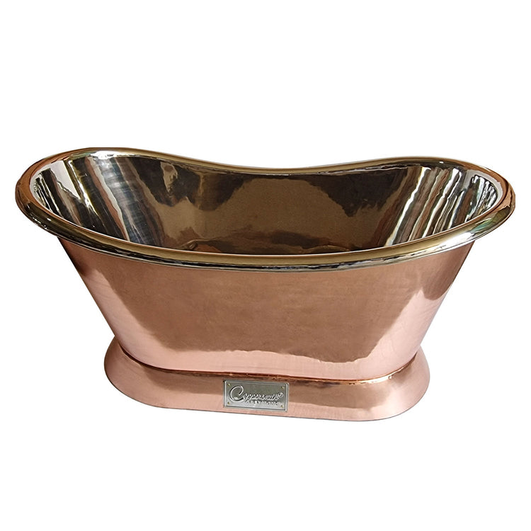 Slanting Base Copper Bathtub Nickel Interior-1500 mm