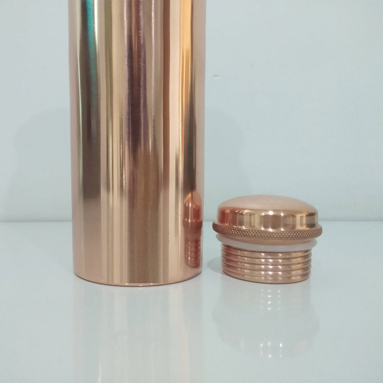 Copper Water Bottle Shiny Polish Finish