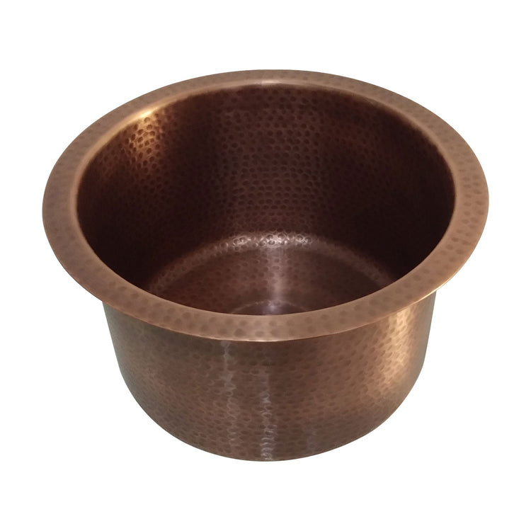 Round Copper Bar Sink 17 x 8 inch