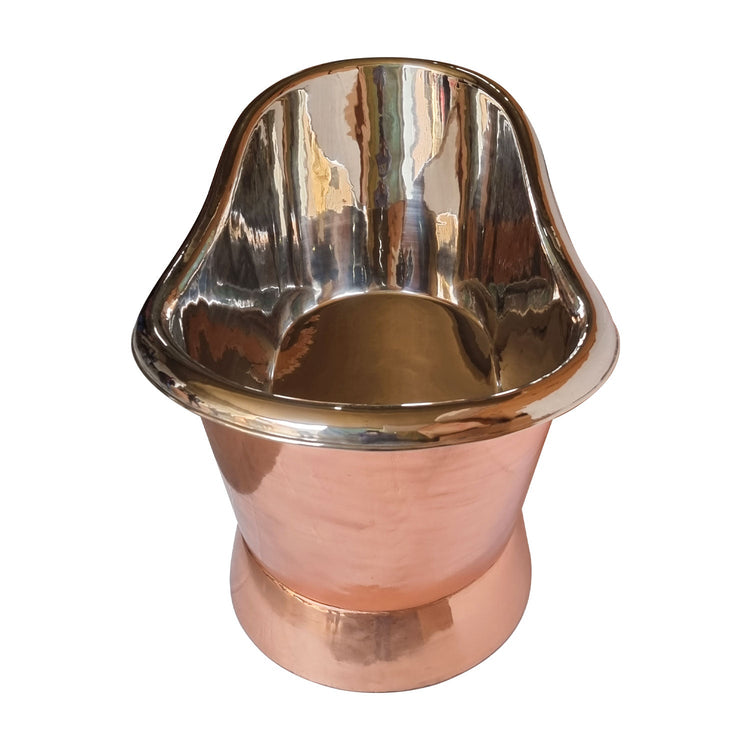 Slanting Base Copper Bathtub Nickel Interior-1500 mm