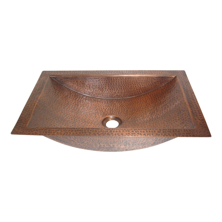 Rectangular Hammered Copper Sink