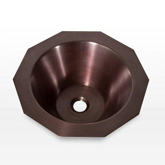 Copper Sink Double Wall Decagon Shape