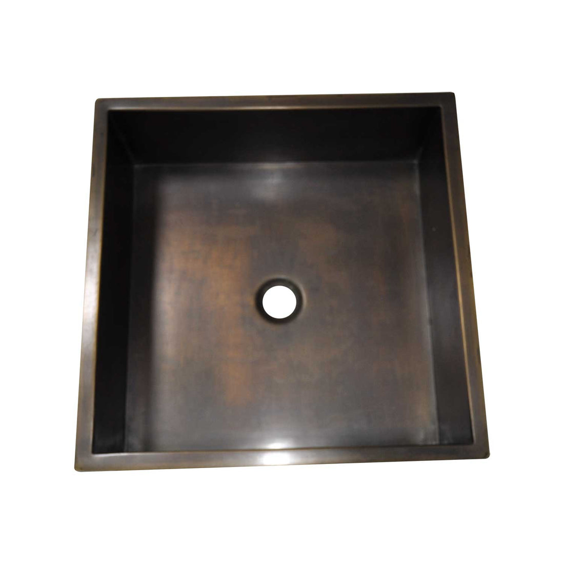 Square Double Wall Antique Brass Sink