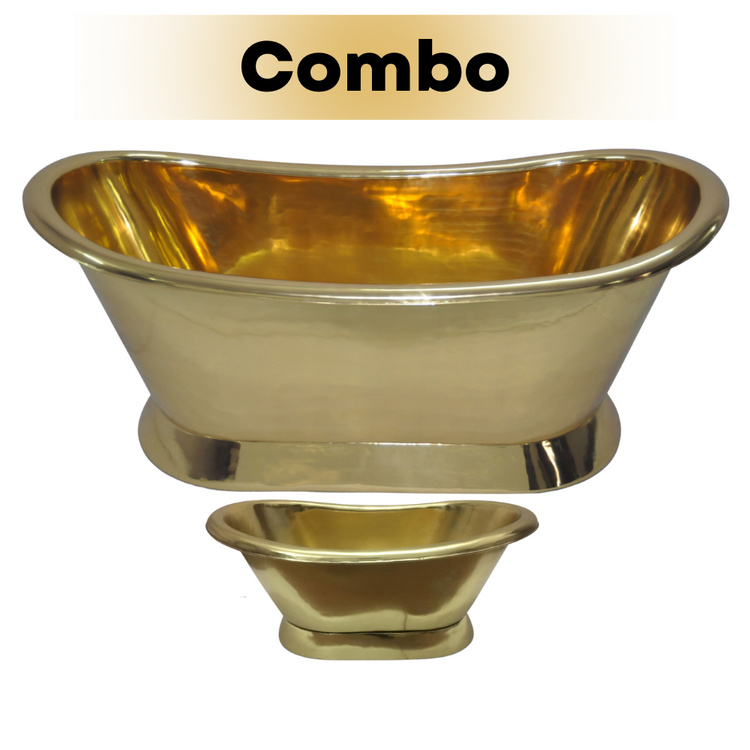 Full Polish Brass Bathtub