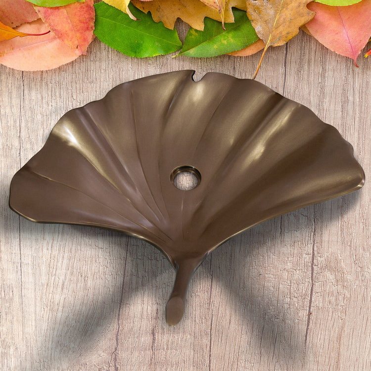 Cast Bronze Sink Leaf Design