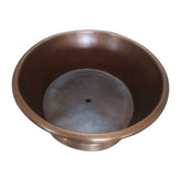 Round Copper Tub Hammered Antique