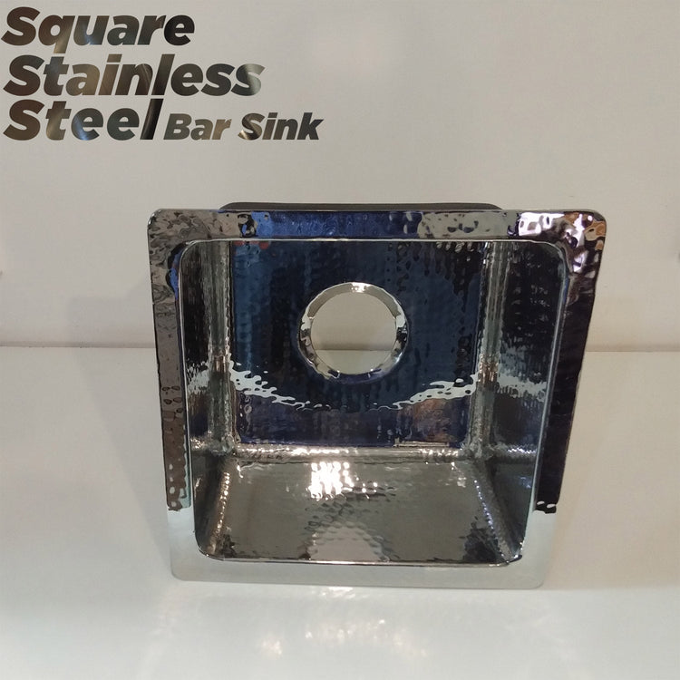 Square Stainless Steel Bar Sink