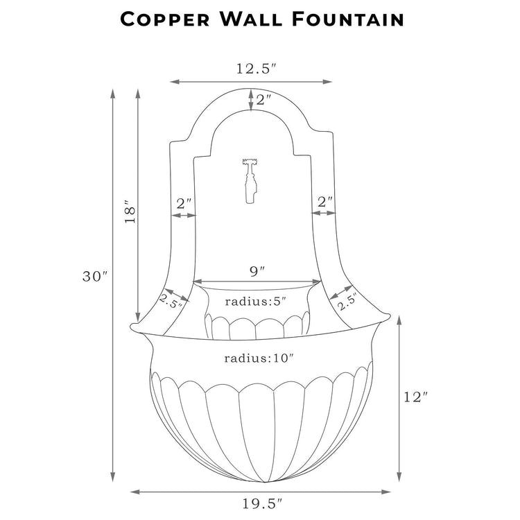 Copper Wall Fountain