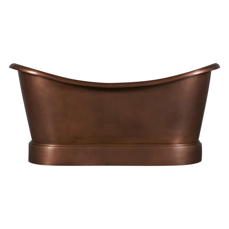 Smooth Double Slipper Copper Bathtub - Coppersmith Creations