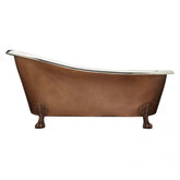 Smooth Copper Nickel Clawfoot Tub