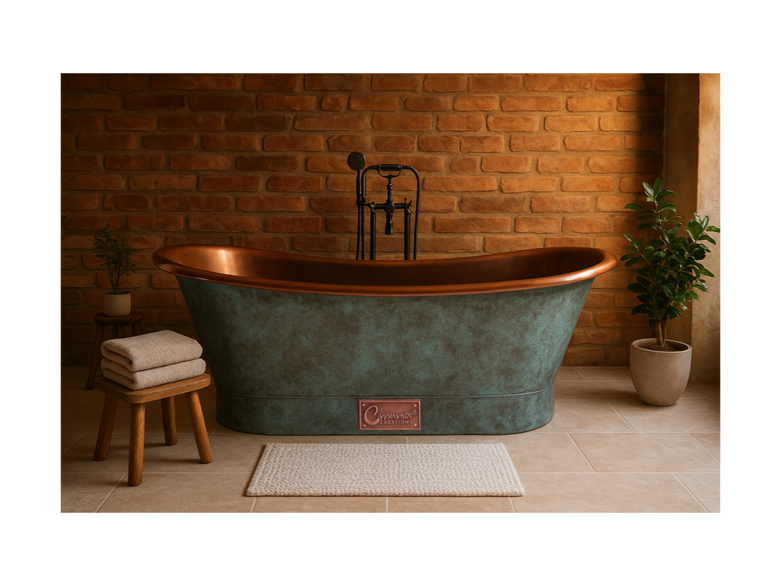 Polished Inside, Patina Outside: The Allure of Dual-Tone Copper Bathtubs