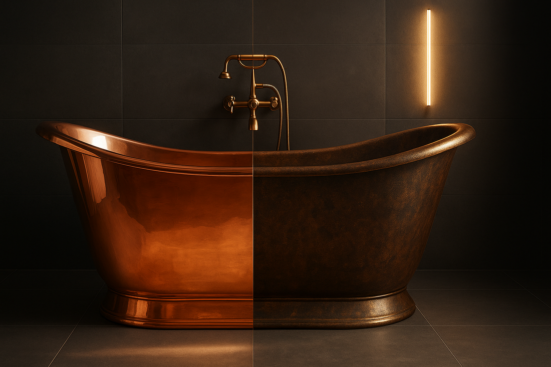 Copper Bathtubs: A Dance Between Shine and Patina