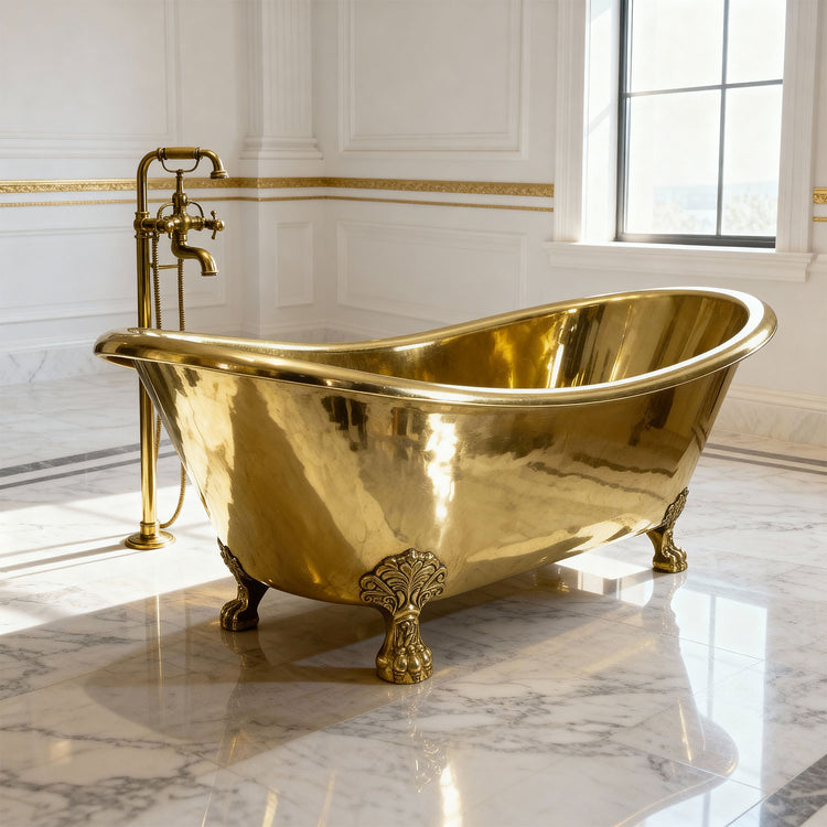 Clawfoot Brass Bathtub