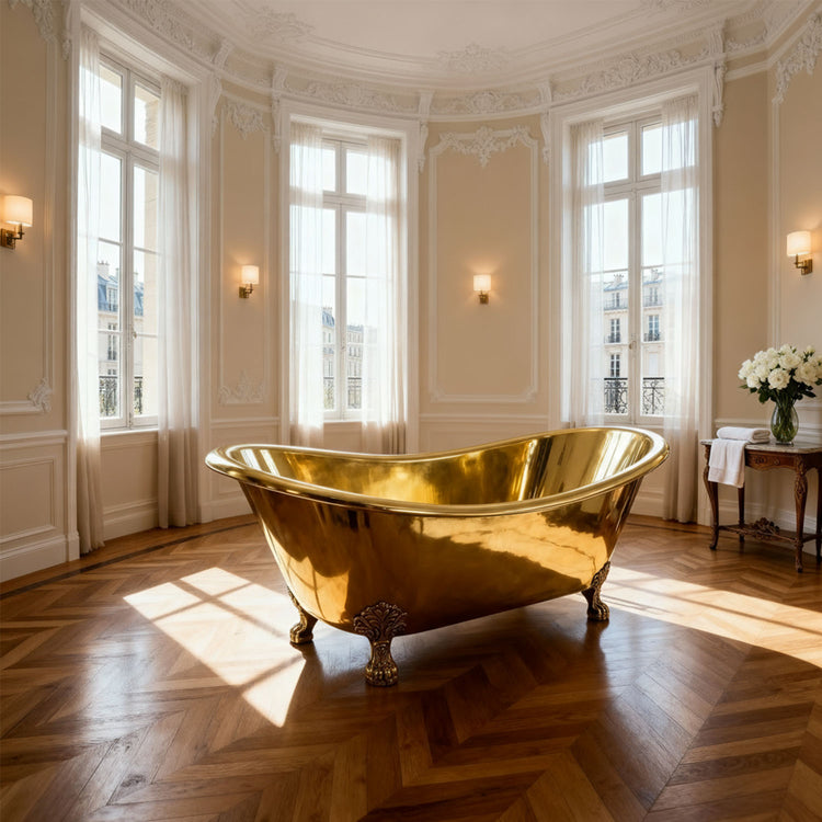 Clawfoot Brass Bathtub