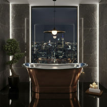 Straight Base Copper Bathtub Nickel Inside