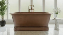 Hammered Antique Finish Pedestal Copper Bathtub