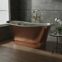 Straight Base Copper Bathtub Nickel Inside