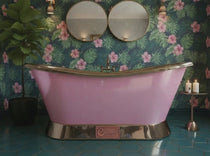 Slanting Base Copper Bathtub Nickel Inside & on Base RAL 4003 Exterior