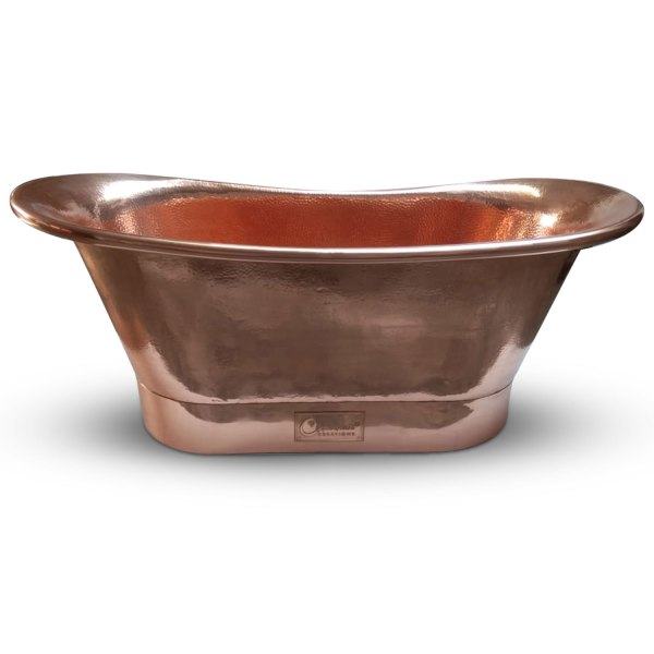 Straight Base Copper Bathtub Hammered Full Copper