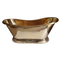 Slanting Base Brass Bathtub Polished Full Brass Finish