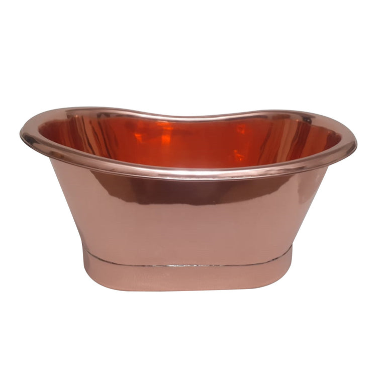 Copper Tub Style Sink Copper Inside Copper Outside Straight Base