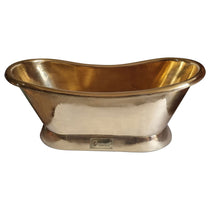 Slanting Base Brass Bathtub Polished Full Brass Finish