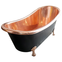 Clawfoot Copper Bathtub Black Outside