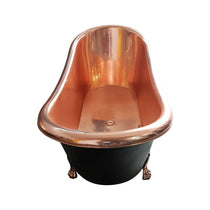 Clawfoot Copper Bathtub Black Outside